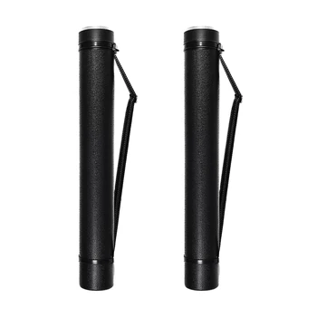 

HOT-Retractable Poster Tube Shoulder Strap and Handle Portable Durable Round Storage Box