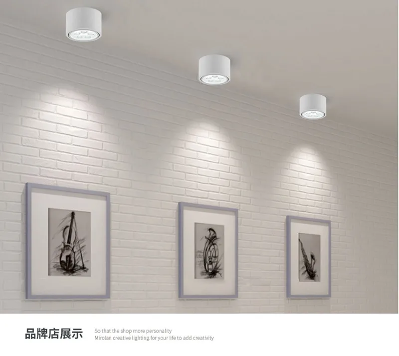 표면 장착 천장 조명 다운라이트, AC85-265V COB LED 천장 램프, 스포트라이트 실내 조명, SMD5730, 6W, 10W, 14W, 18W, 24W