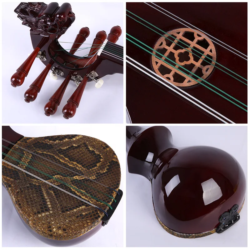 Zhamunie Six string lead eight string zhamunie Zhanmu Nie ethnic minority six zhamunian dragon head Qin