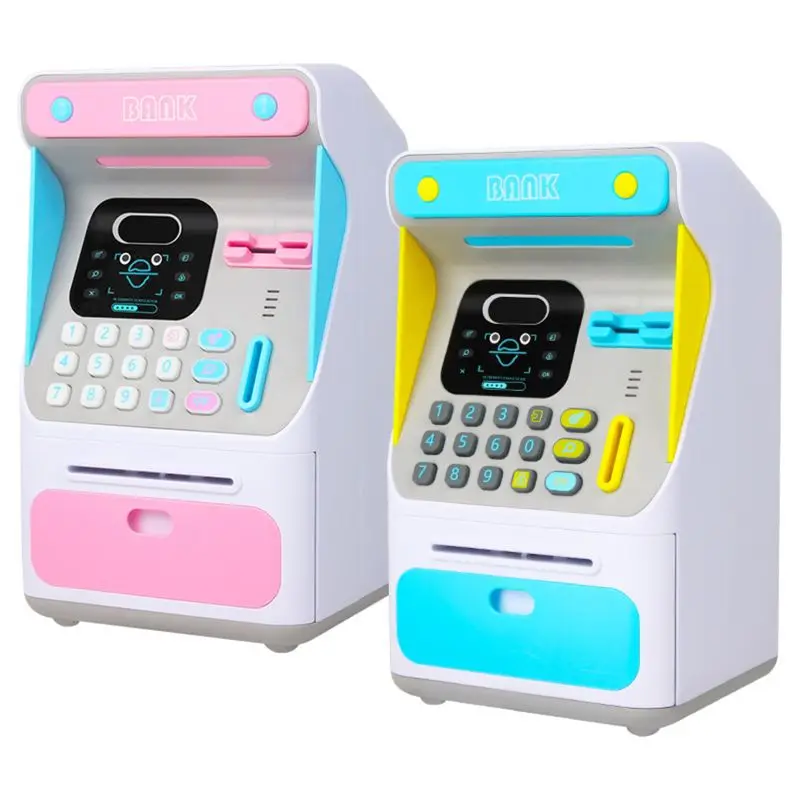 Mini ATM Money Bank with Electronic Lock Face Recognition For Kids Teens Boys