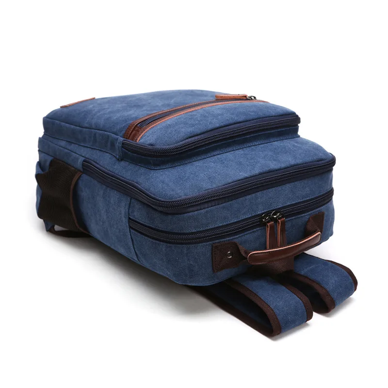 Vintage Canvas Backpack Men Large Capacity Travel Shoulder Bag school bags for teenagers Male notebook Laptop Backpack for men 3
