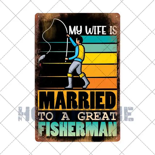 Fish Metal Tin Signs Retro Poster Fishing Site Door Plates Outdoor Decorative Bar Club Iron Wall Plaques Vintage Decor 20x30CM 2181047
