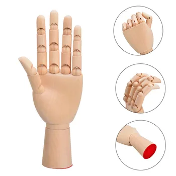 

7'' Hand Model Wooden Human Figure Artist Painting Model Mannequin Jointed Doll Drawing Sketch Mannequin Model Home Decor