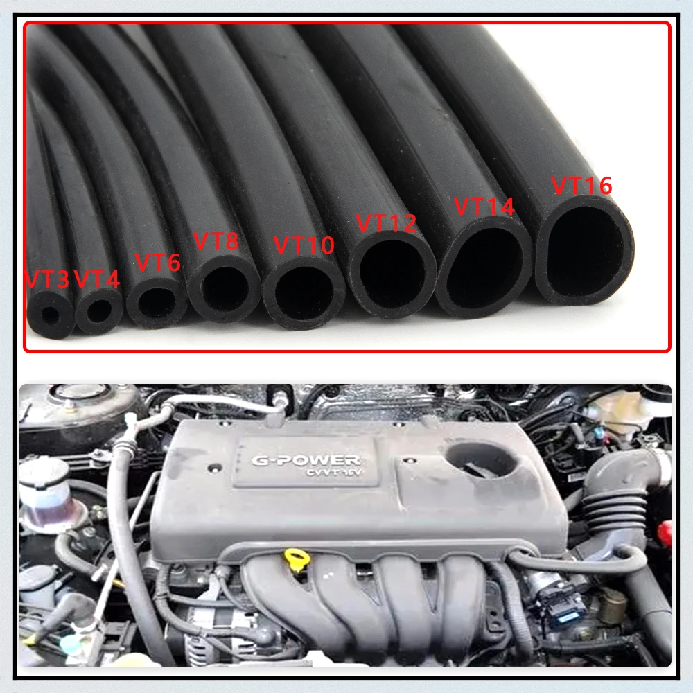 Universal 3/4/6/8/10/12/14mm Auto Motorcycle Vacuum Silicone Hose Racing Line Pipe Tube Gas Oil Hose Fuel Line Petrol Tube Pipe