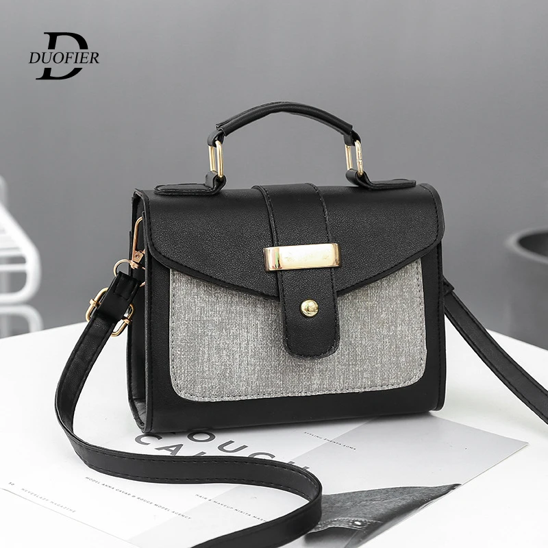 

Women's Bag 2019 New Luxury Designer Leather Shoulder Messenger Bag Handbags Fashion Contrast Stitching Small Package For Lady
