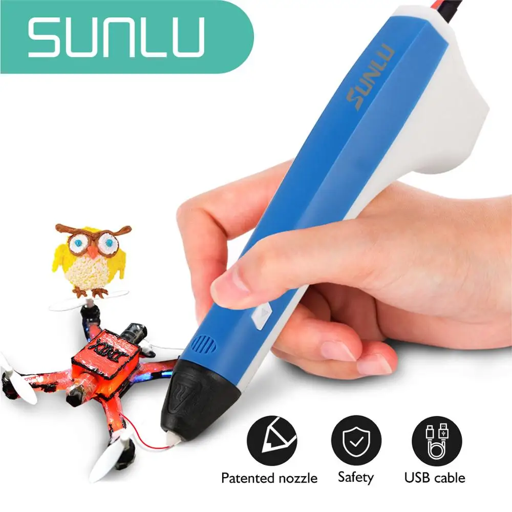 

SUNLU 3D Printing Pen For Children DIY Craft And Explore Creative Tools Blue Color 3D Pens Box Set Safe To Beginner Operation