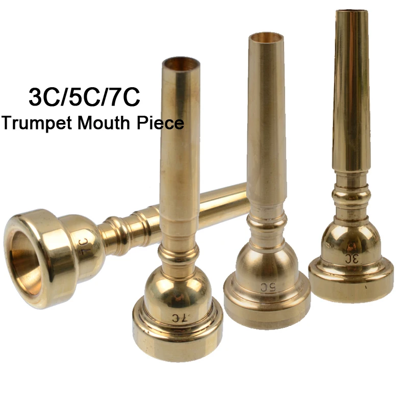 High Quality chrome/Gold Professional Trumpet 3C/5/7C Mouth Piece Mouthpiece