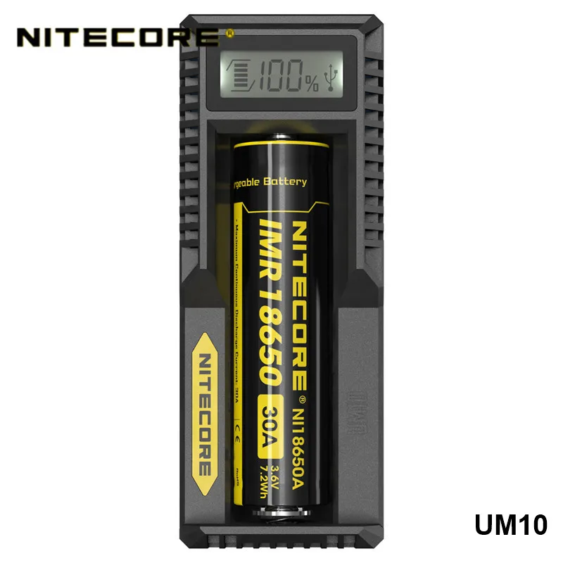 Nitecore UM2 UM4 ЖК-дисплей QC2.0 USB зарядное устройство UM10 UM20 18650 18350 16340 14500 анти короткая схема литий-ионная батарея зарядное устройство s