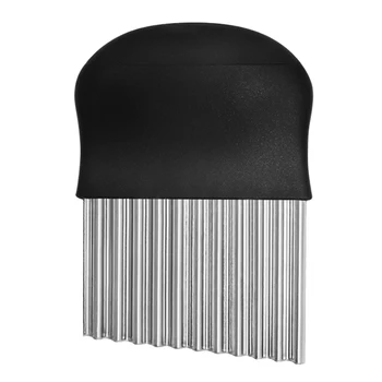 

French Fries Cutter Stainless Steel Serrated Blade Slicing Cut Vegetable Fruit Tool Wave Knife Chopper Knife Accessory