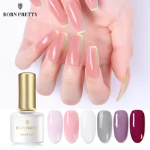NASCIDO Opala BONITO Geléia Gel Unha Polonês 6ml Semi-transparente Rosa Branca Verniz Soak Off Nail Art Gel UV verniz(China)