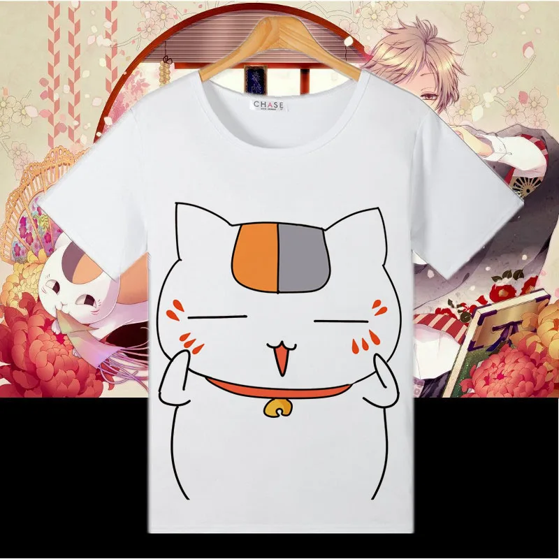 Унисекс аниме Natsume футболка Мадара Такаси Нацумэ короткий рукав Футболка |