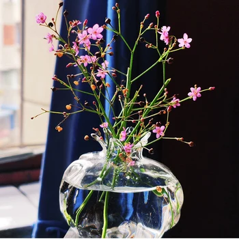 

glass vase Handmade glass flower pot Hydroponics Flower Arrangement Crafts Desktop Decoration Transparent vase home decoration