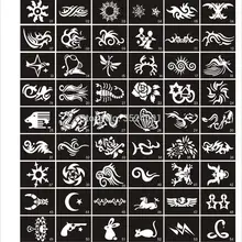 100 Смешанные листы для дизайна, трафареты для покраски тела, блестящие Временные татуировки, набор