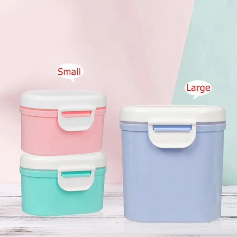 

Powder Milk Storage Box Portable Baby Food Snacks Container Newborn Milk Powder Case Feeding Accessories with Spoon