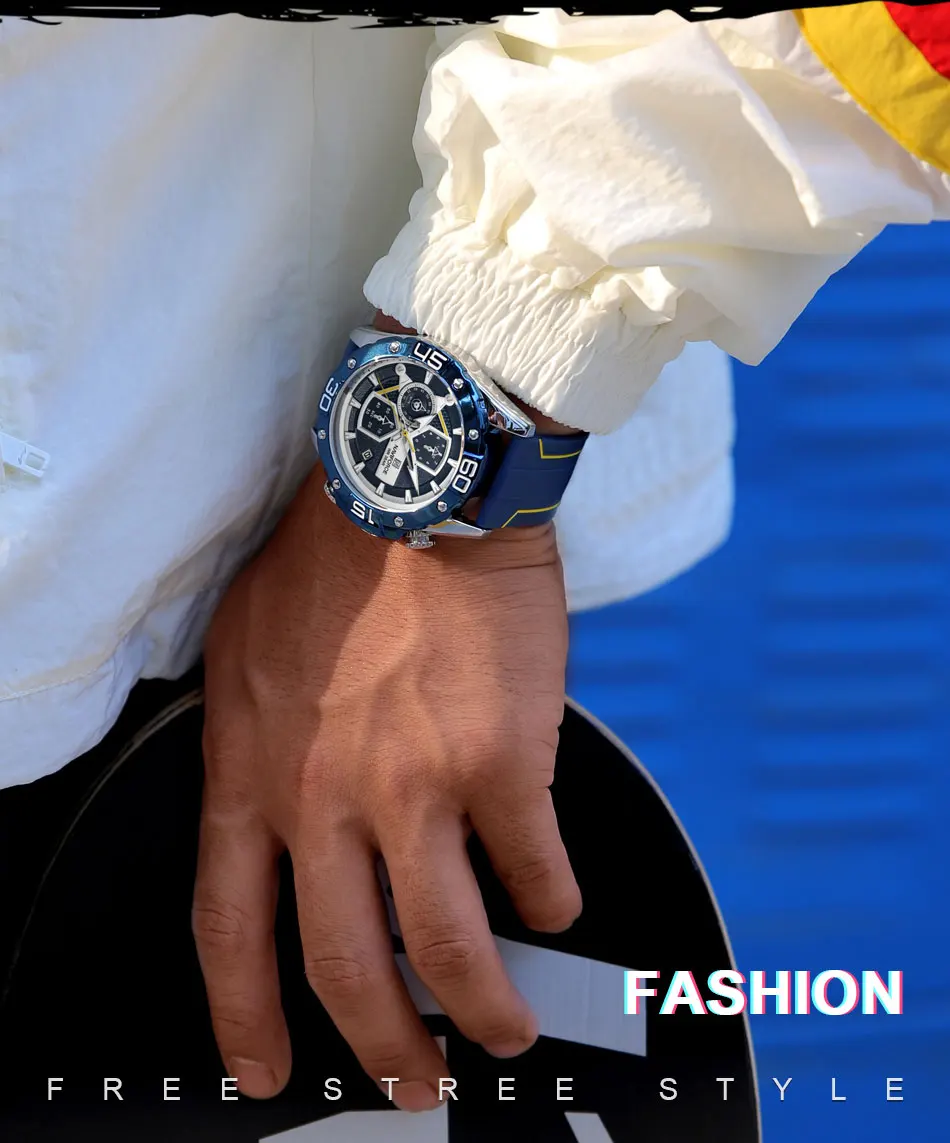 NAVIFORCE 8018 Silicone Strap Watch 5