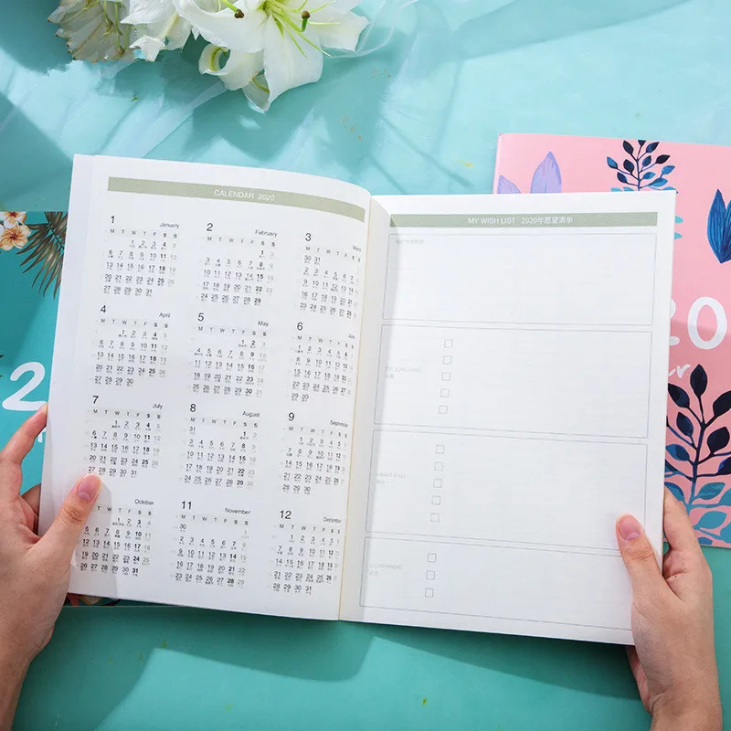 Цветок А4 повесток расписание тетрадь ежемесячный планировщик журнал органайзера корейские кавайные канцелярские принадлежности офисные школьные принадлежности