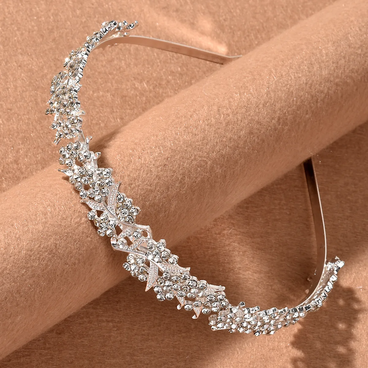 AINAMEISI New Popular Bridal Headdress Alloy Bridal Leaf Flower Wedding Headband Crown Headband Crown Headdress Jewelry Gift