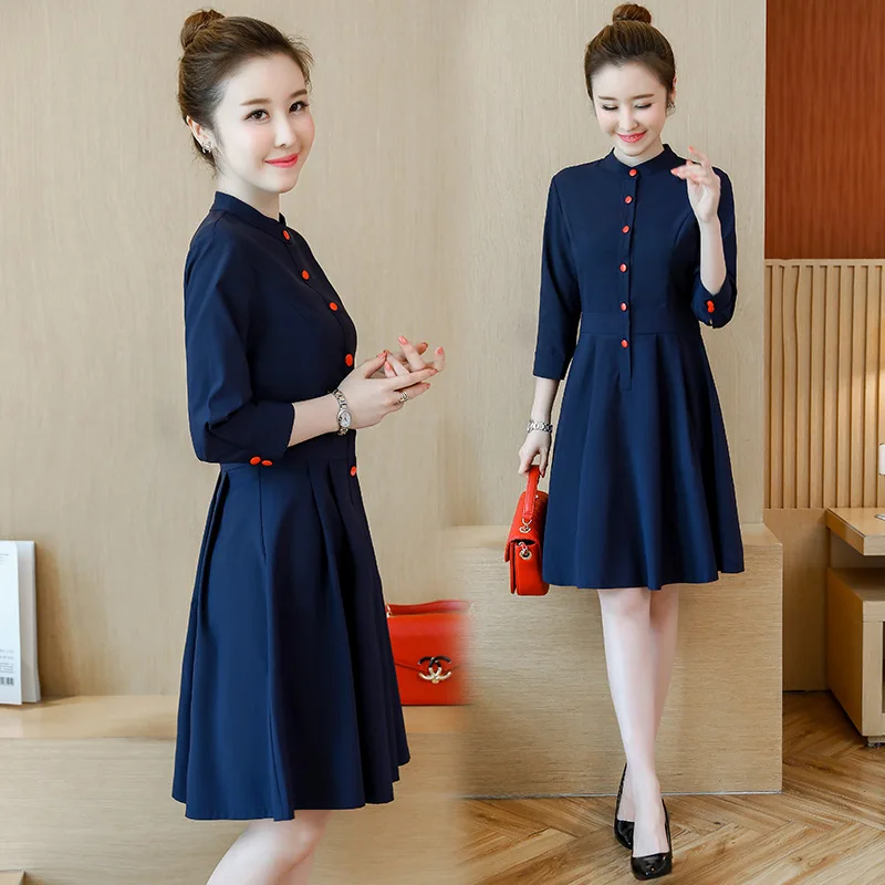 

Large Size Dress Fat Mm2019 New Style Loose-Fit 200 Large GIRL'S Autumn Clothing Long Sleeve Cover Belly Dress Tibetan Meat