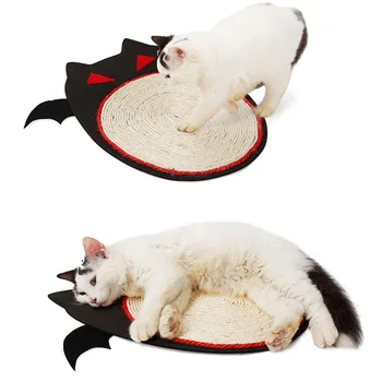 

Pet Cat Scratch Board Bat-shaped Halloween Present Durable Scratch Mat Scratcher Sleeping Pad Lounger Bed Pet Products