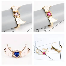 Милые украшения-браслеты и браслеты аниме ювелирные изделия карты Captor Sakura кристалл сердце Крылья Ангела браслет для женщин девушки подарки