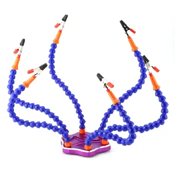 

Welding Strange Third Hand Six Arm Soldering Station Helper with USB Fan Magnifier DIY Kit Spare Parts for RC Drone