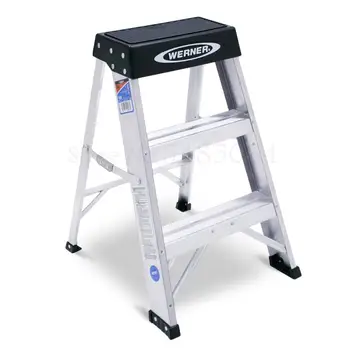 

United States Stable And Durable Household Ladder Safety Ladder Herringbone Ladder Stool Two Steps Ladder Folding Thick Aluminum