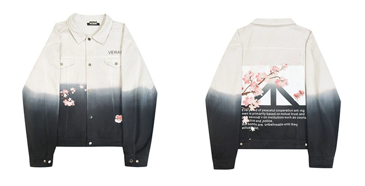 white Black Японские уличные джинсы SakuraWar модное пальто Homme хлопок хип-хоп ковбой Jaqueta Masculino куртка-бомбер - Цвет: white Black