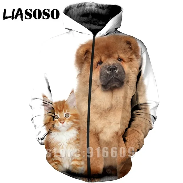 Толстовка с 3D принтом homme dog, Мужская Уличная Толстовка в стиле Харадзюку, толстовка на молнии с длинным рукавом в стиле аниме - Цвет: As shown 18