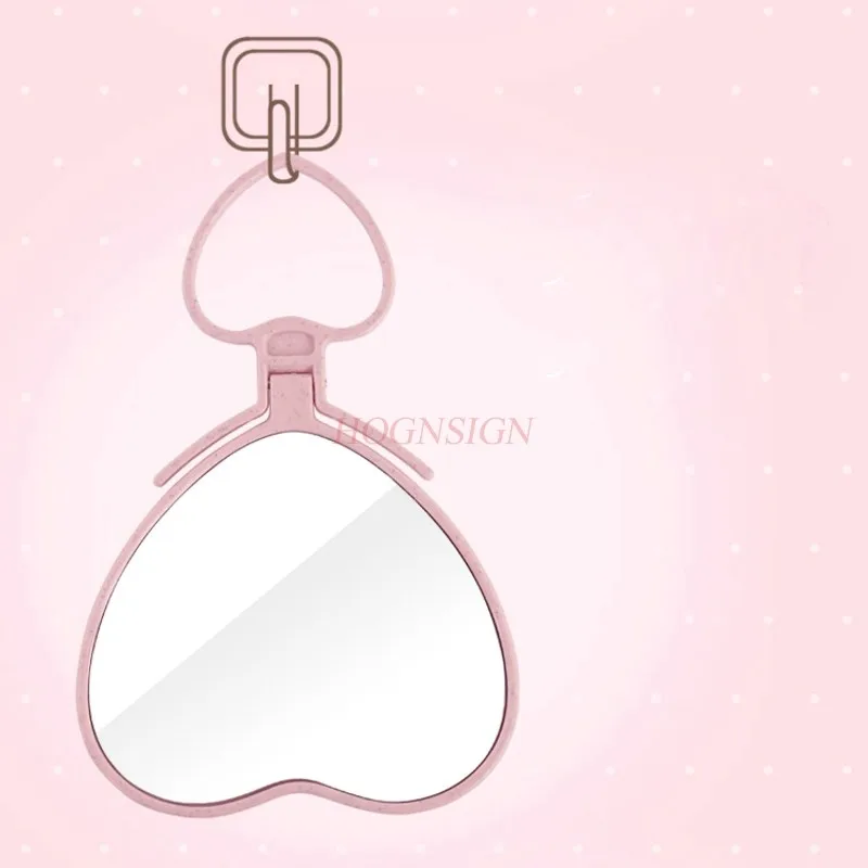 

small mirror Heart Shaped Mirror HD Desktop Desktop Dressing Mirror Small Fresh Hanging Princess Mirror