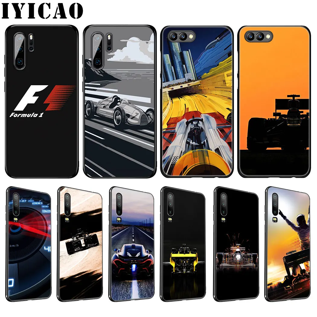 

IYICAO Formula 1 Car Soft Case for Huawei P30 P20 Pro P10 P8 P9 Lite Mini 2017 P Smart Z Plus 2019 Cover