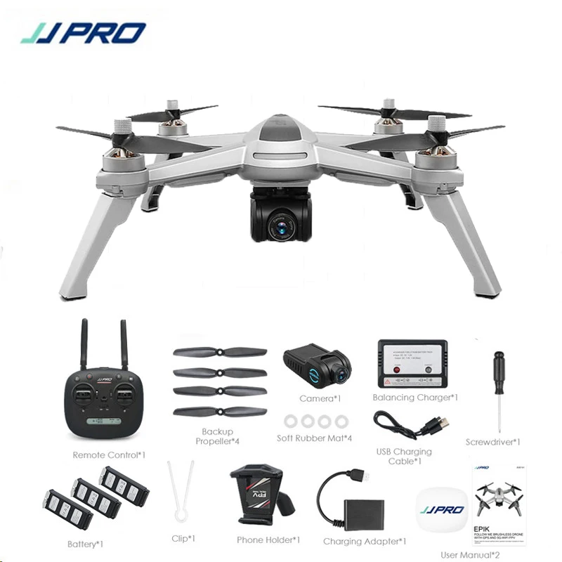 Бесплатные Подарки! JJRC JJPRO X5 5G GPS WIFI FPV С Камерой HD 1080P Max. 18 мин. Следуйте За Мной Дрон Со Стабилизацией Высоты Радиоуправляемый Дрон Квадрокоптер RTF - Цвет: X5 With 3 Battery