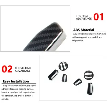

6Pcs/set High Quality ABS Carbon Fiber Seat Adjustment Button Cover Trim For Dodge Ram 1500 2019-2020 Interior Accessories