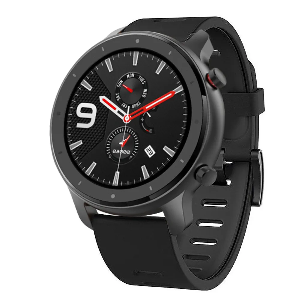 Замена спортивные силиконовые часы ремешок для Huami AMAZFIT GTR 47 мм Смарт часы - Цвет: Черный