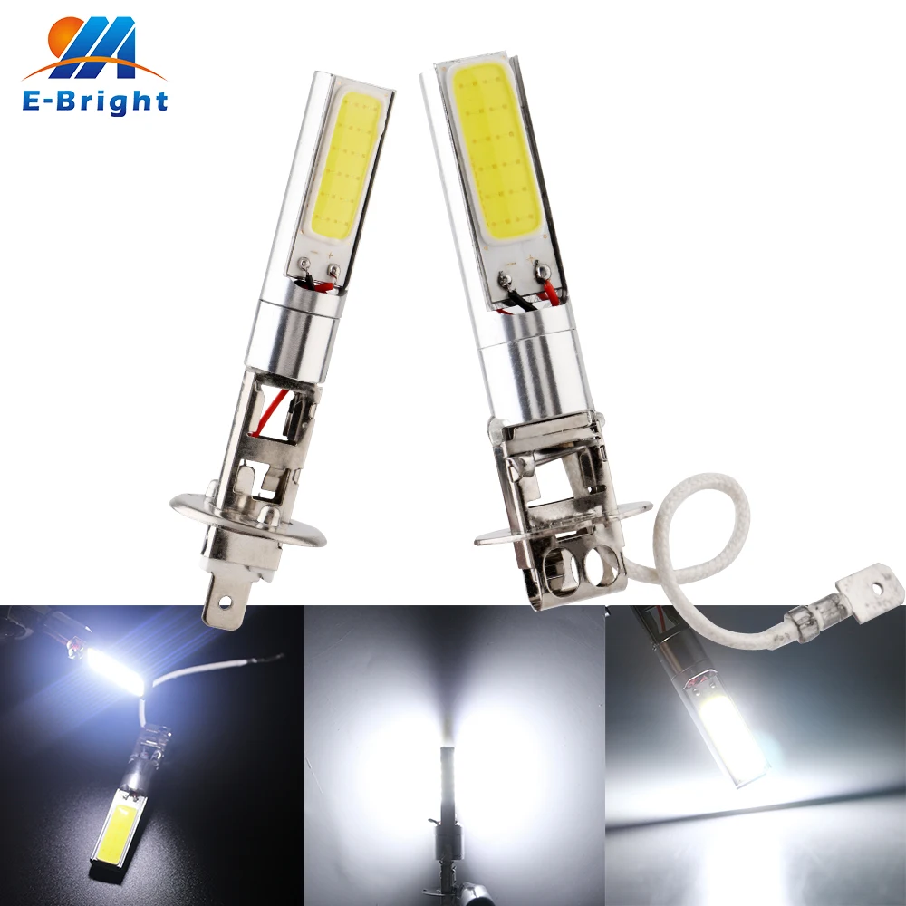 Светодиодная лампа 12 В постоянного тока белая H1 H3 880 881 h27 COB 24 SMD 360 лм светодиодные