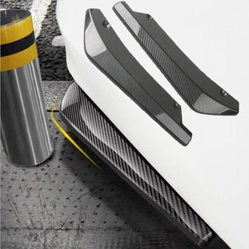 

1 Pair Carbon Fiber Car Rear Bumper Lip Diffuser Splitters Protection Side Extensions For BMW E60 F10 For Benz W204 For Audi A4