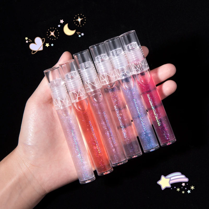 

6 Colors Transparent Lipgloss Long Lasting Moisturizing Lip Gloss Glitter Liquid Lipstick Lip Oil Liptint Care Lip Gloss Base