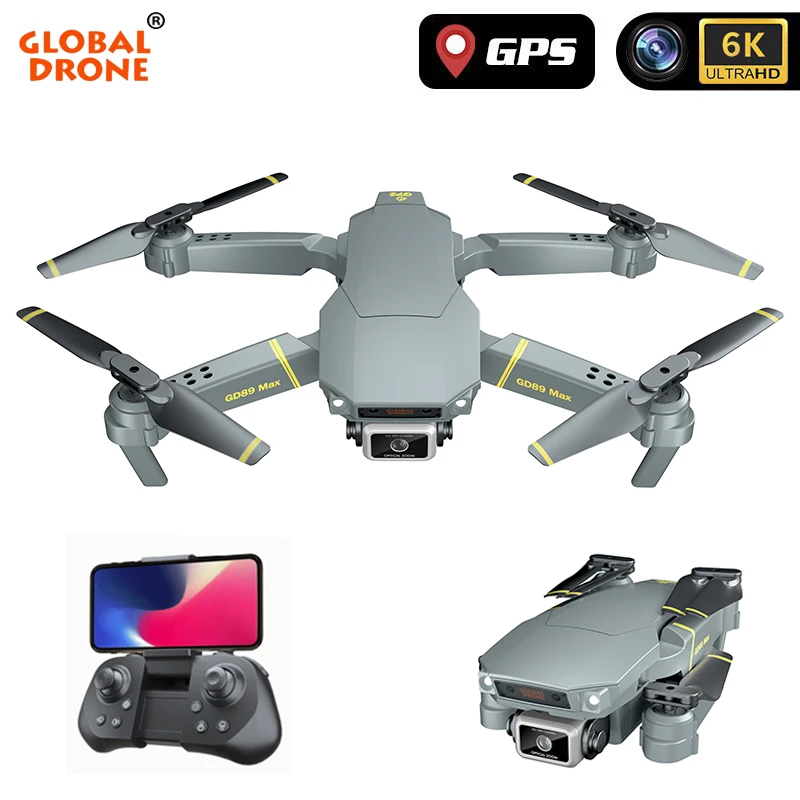 Глобальный Дрон RC вертолет GPS 4K HD камера Квадрокоптер 6K регулируемый шарнир WiFi