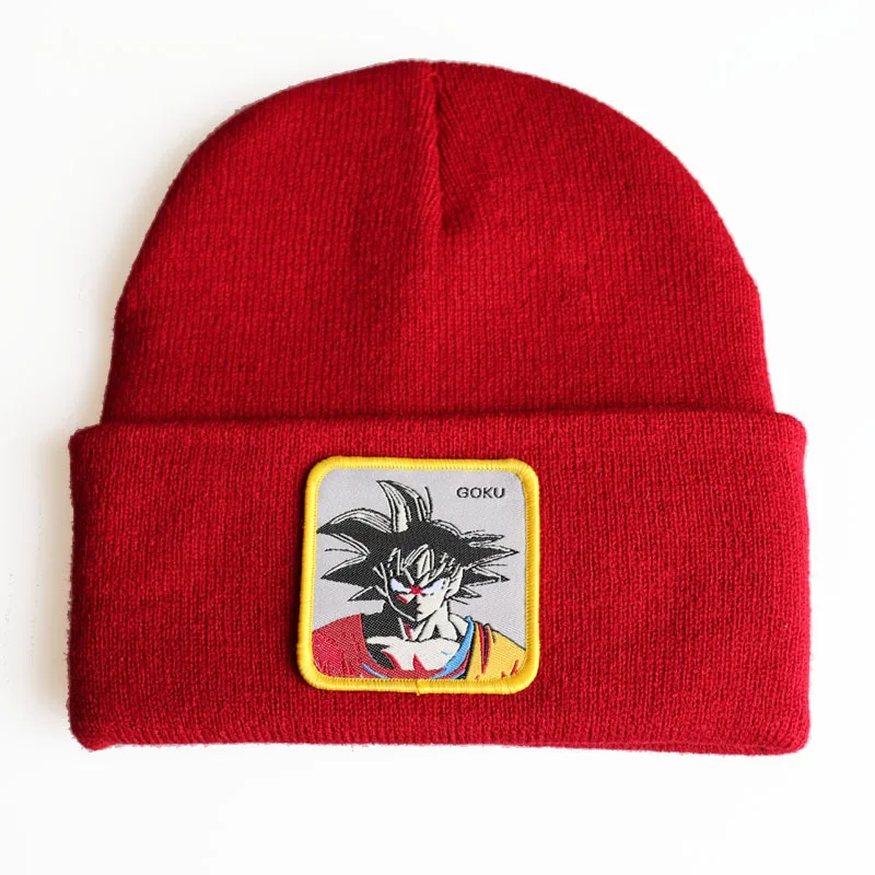 Новые модные зимние вязаные шапки с вышивкой животных, теплые шапки унисекс для мужчин и женщин, мягкая шапка с помпоном - Цвет: Красный