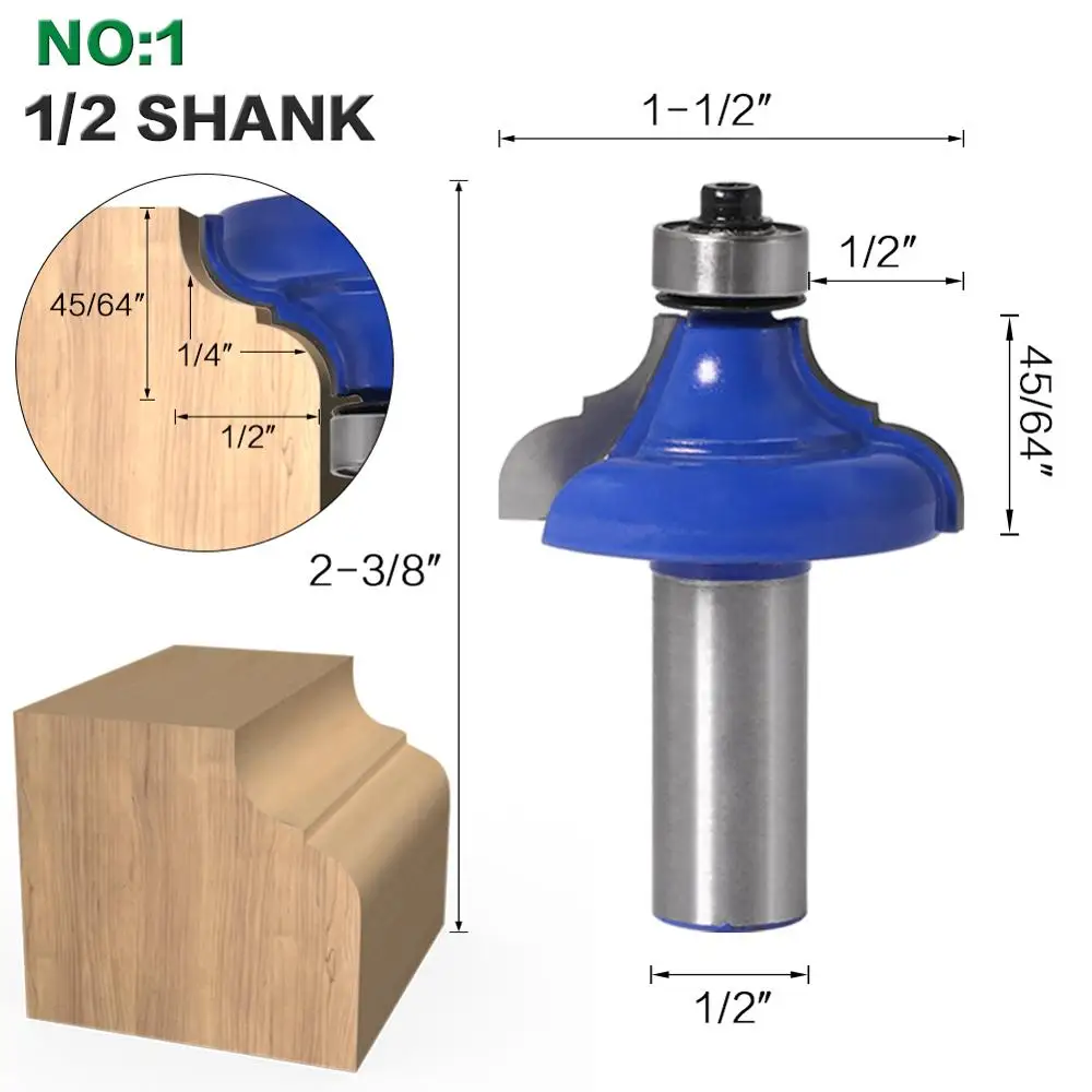 1pcs12mm shank 1/2