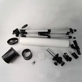

DIY Refraction Astronomical Telescope DIY Full Set of Accessories 80mm Object Lens Base Focuser PVC Tube