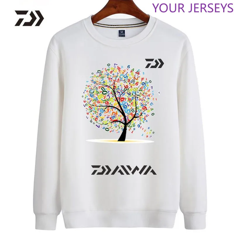 

2020 New DAIWA Men Spring Autumn Fishing Jackets Winter Fleece Outdoor Fishing Clothing Hoodies Printing Fishing Clothes