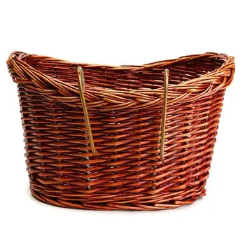 

Vintage Wicker Bike Basket Brown Adjustable Strap Bicycle/Cycle/Shopping