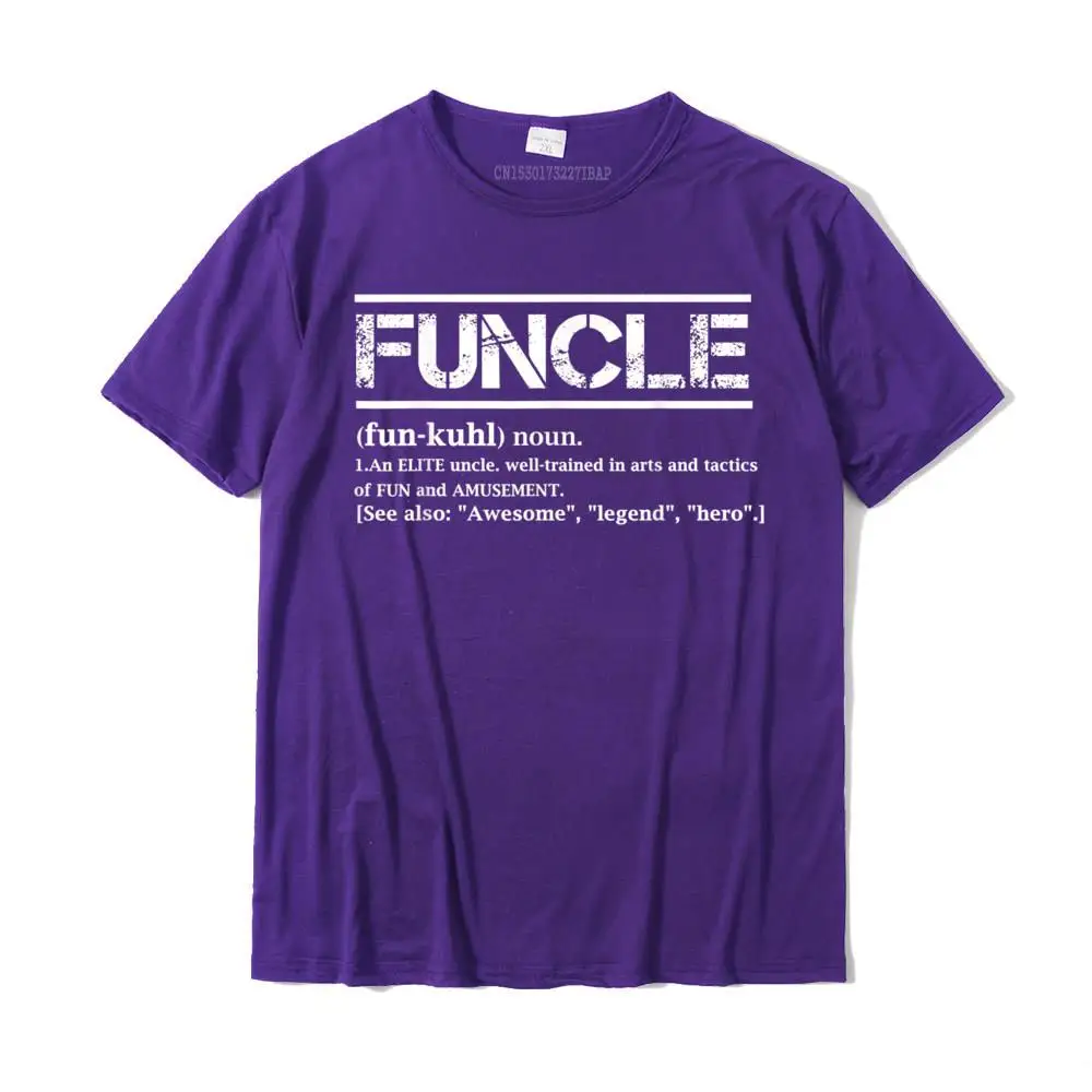 Fashion Male T Shirt Print Casual T Shirt Cotton Short Sleeve Design Tops & Tees Crew Neck Free Shipping Mens Cool Uncle Gift Uncle B-day Present Funcle Definition Uncle T-Shirt__27810 purple
