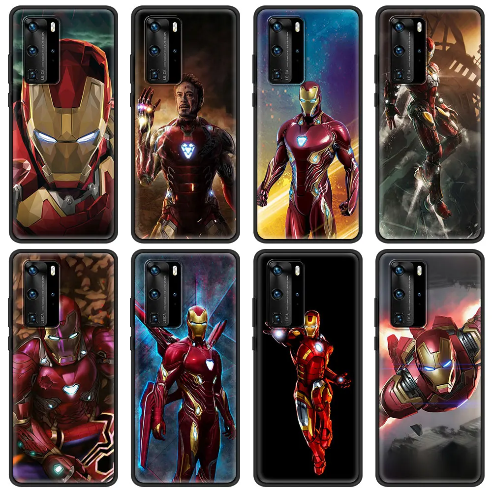 Силиконовый чехол с супергероями Marvel Бэтмен Железный человек для телефона Huawei P30