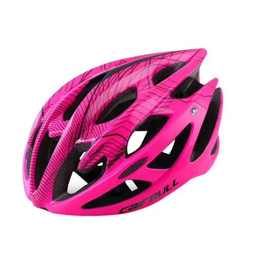 Легкий велосипедный шлем, дышащий, MTB, для улицы, для велоспорта, защитный шлем, шапка, цельный, формованный, для женщин и мужчин, велосипедный шлем - Цвет: Розовый