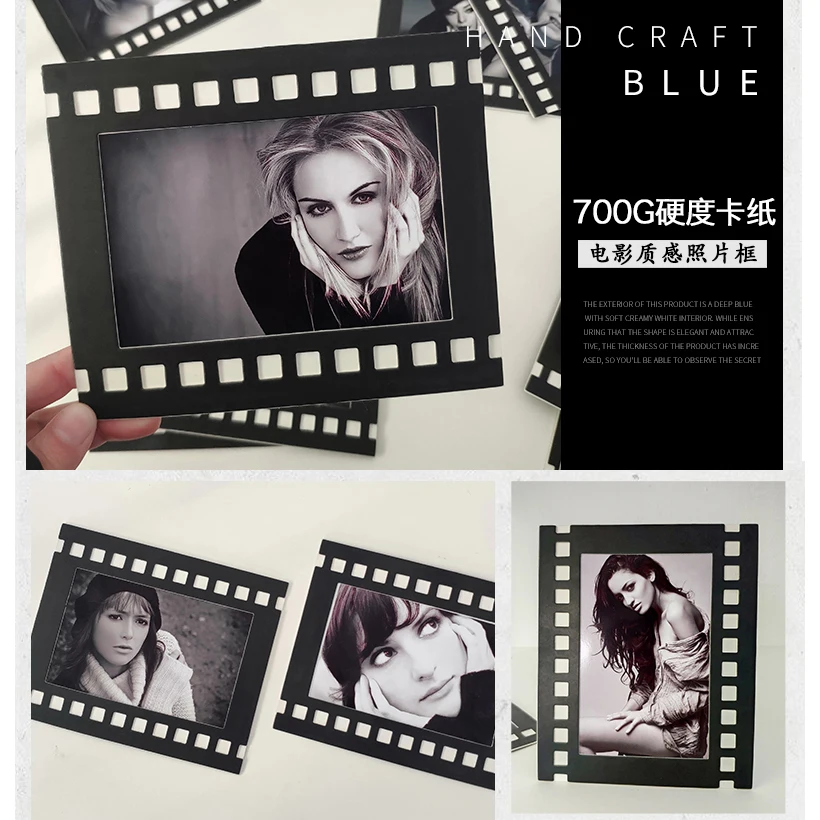 DIY Retro Photo Frame 10PCS Paper Picture Wall Decoration For Wedding Party Photo Booth Props Movie Film Photos Frames photo frame wood canvas frame wood photo frame wood frame wood picture frame