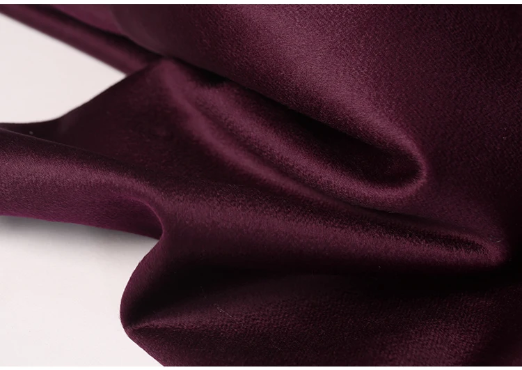Quality 155CM Wide 750G/M Weight Dark Purple Double-faced Water Wave Cashmere Wool Autumn and Winter Overcoat Fabric E1154