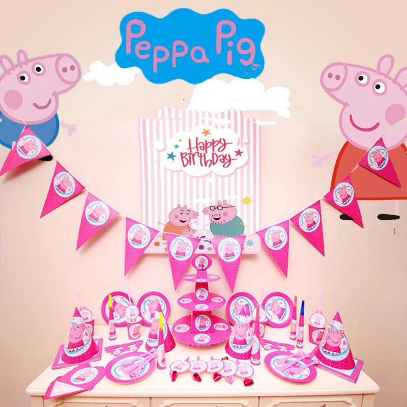 Fetes Occasions Speciales Etc Tasses Peppa Pig Pour Enfants Fete D Anniversaire Fournitures De Bannieres Articles De Fete