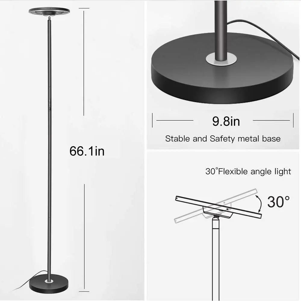 US $89.98 Modern Led Floor Lamp Smart Wifi Remote Control Dimmable Standing Lamps Led Corner Light With Usb Charging Port For Living Room