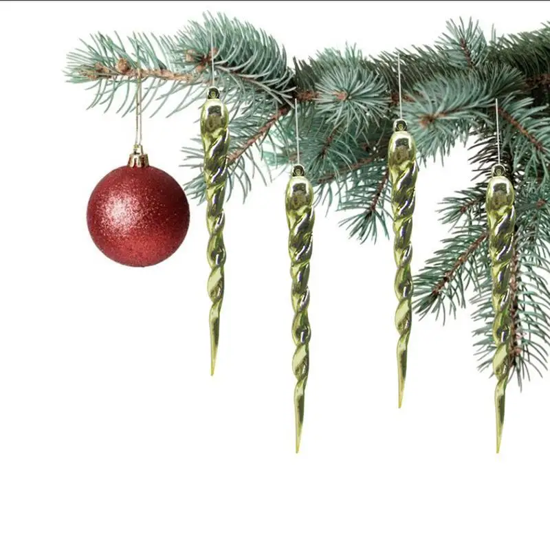 12 шт., 13 см, имитация льда, рождественской елки, подвесное украшение, поддельная сосулька, реквизит для зимы, замороженные, вечерние, рождественская елка, подвесное украшение